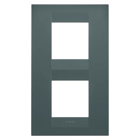 abdeckrahmen geo international - in lackiertem technopolymer - 2+2 module vertikal - türkis - chorusmart