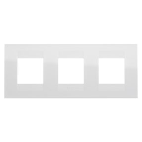 abdeckrahmen geo international - in technopolymer - 2+2+2 module horizontal - weiss - chorusmart