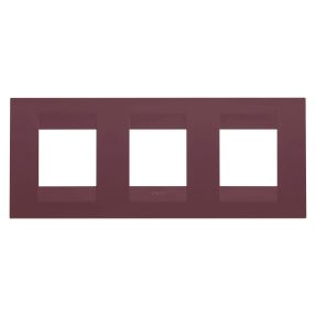 abdeckrahmen geo international - in lackiertem technopolymer - 2+2+2 module horizontal - tuscan rot - chorusmart