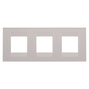 abdeckrahmen geo international - in lackiertem technopolymer - 2+2+2 module horizontal - naturbeige - chorusmart