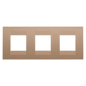 abdeckrahmen geo international - in lackiertem technopolymer - 2+2+2 module horizontal - weichkupfer - chorusmart