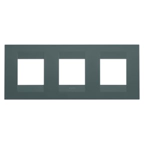 abdeckrahmen geo international - in lackiertem technopolymer - 2+2+2 module horizontal - türkis - chorusmart