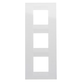 abdeckrahmen geo international - in technopolymer - 2+2+2 module vertikal - weiss - chorusmart