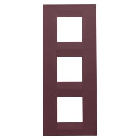 abdeckrahmen geo international - in lackiertem technopolymer - 2+2+2 module vertikal - tuscan rot - chorusmart