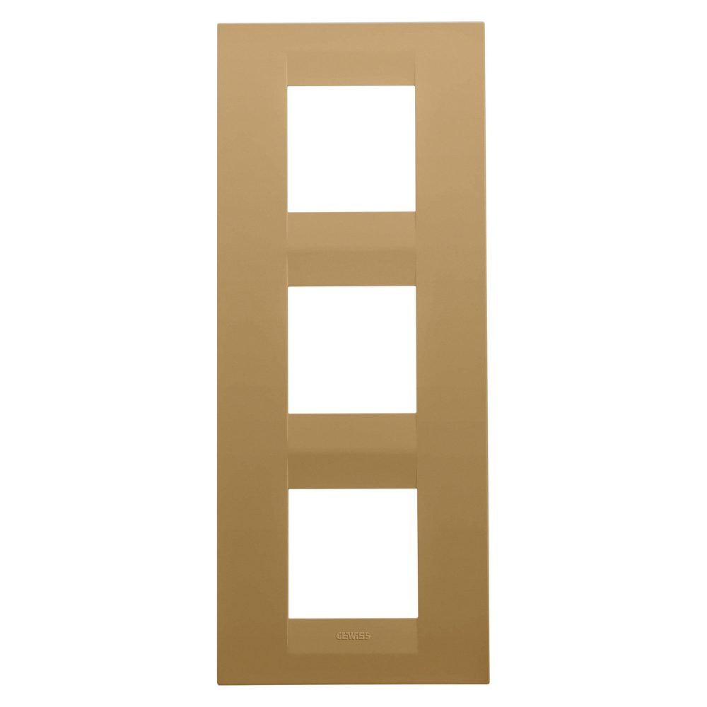  abdeckrahmen geo international - in lackiertem technopolymer - 2+2+2 module vertikal - gold - chorusmart