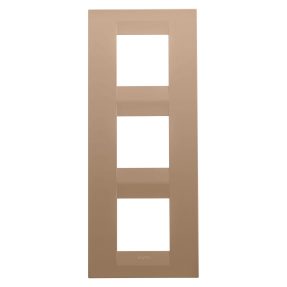 abdeckrahmen geo international - in lackiertem technopolymer - 2+2+2 module vertikal - weichkupfer - chorusmart