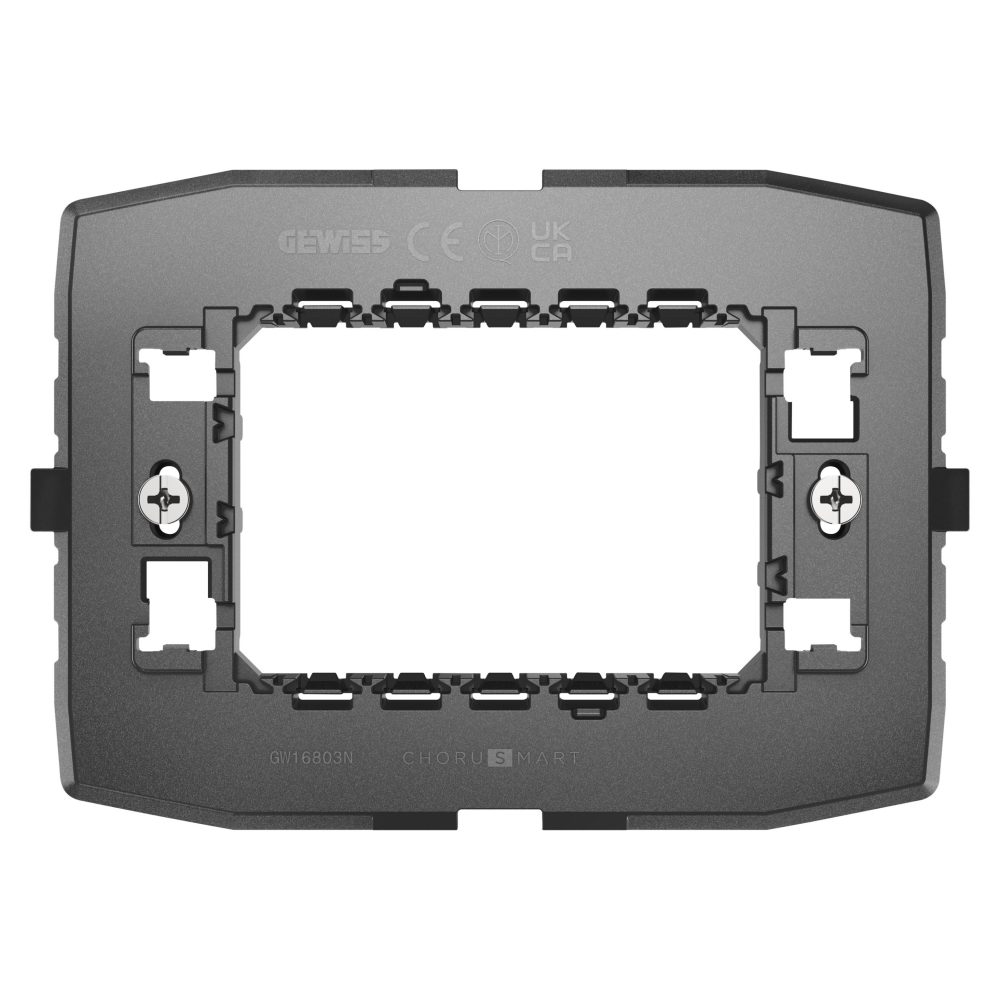  italian standard support - 3 gang - for ego smart plate (compatible with all other chorusmart lines) - chorusmart