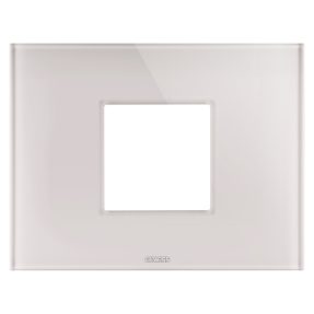 placca ice - in vetro - 2 posti - natural beige - chorusmart