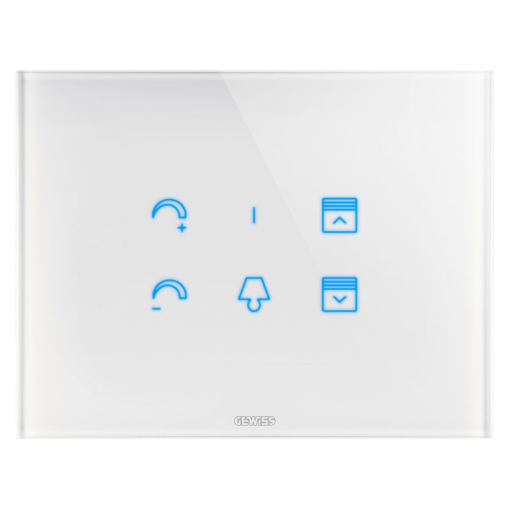  placa ice touch - cristal - con símbolos intercambiables - blanco - chorusmart