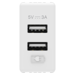 USB CHARGER - A+A TYPE - 3A - WHITE - SYSTEM