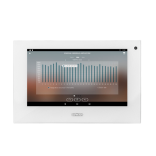 7&quot; TOUCH SCREEN PANEL WITH VIDEO ENTRYPHONE AND SYSTEM SUPERVISION FUNCTIONS - WHITE 