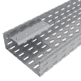 BRX80 TRUNKING MADE FROM GALVANISED STEEL WITH ROLLED EDGES - COUPLERS INCLUDED - WIDTH 95MM - FINISHING Z275