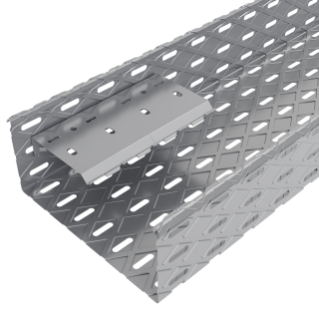 BRX95 TRUNKING MADE FROM GALVANISED STEEL WITH ROLLED EDGES - COUPLERS INCLUDED - WIDTH 395MM - FINISHING HP