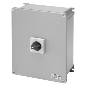 drehschalter - hp - aufbau-steuerschalter - metallgehäuse - 63 a 8p - abschliessbarer schwarzer griff - ip66