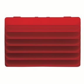 גוף תאורה לגרם מדרגות עם מפזר אור שטוח - 12/24v - אדום - 3 מודולים - system לבן