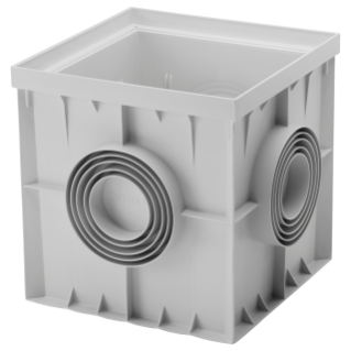 SQUARE ACCES CHAMBER 550X550X520 - FLAT SEMI-PIERCED BASE FOR BOOSTING
