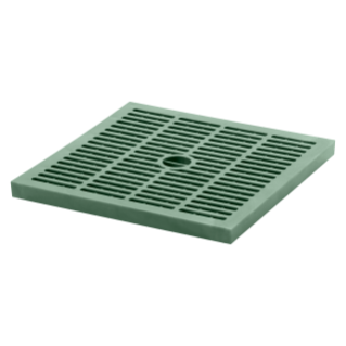 HIGH RESISTANCE GRIDDED COVER - GREEN - FOR SQUARE ACCES CHAMBER 400X400X400