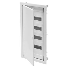 coffret d'encastrement 48 modules - avec porte pleine et cadre métallique - ip40