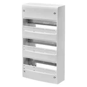 french standard enclosure - surface mounting - without door - with terminal block - 39 modules (13x3) - ip30 ral9016