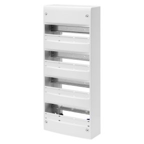 french standard enclosure - surface mounting - without door - with terminal block - 52 modules (13x4) - ip30 ral9016