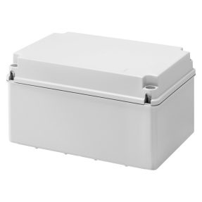 JUNCTION BOX WITH HIGH CAPACITY BOTTOM AND PLAIN SCREWED LID - IP56 - INTERNAL DIMENSIONS 380X300X170 - SMOOTH WALLS - GREY RAL 7035