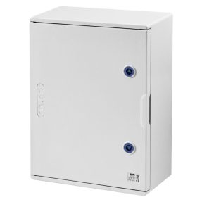quadro poliestere porta cieca munita di serratura - 310x425x160 - ip66 - grigio ral 7035
