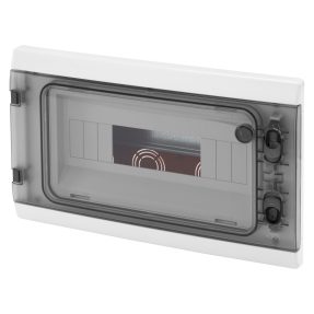 watertight flush-mounting modular enclosure - 12 modules - ip55 grey ral 7035
