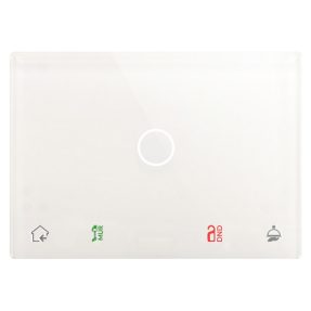 transponder card reader unit - knx - 12-24vac 12-32vdc - flush mounting - white - chorusmart
