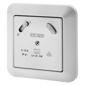 interruttore differenziale con placca - 16a 30ma ip41 - colore bianco