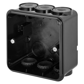SURFACE MOUNTING BOX - FOR RCD SAFETY - BLACK COLOUR