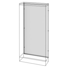 panel trasero - cuadro de distribución de suelo con compartimento lateral - qdx 630 h - qdx 1600 h - (600+300)x1600mm