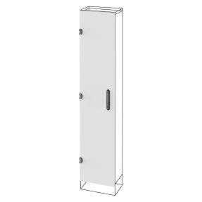 blind door - external compartment - wall-mounting distribution board - qdx 630 l - for structure 300x1000mm