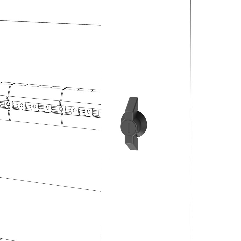  spare part lock - wall-mounting distribution board - qdx 630 h - for glass and blind doors