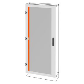 glass door - wall-mounting distribution board - qdx 630 l - for structure 600x1000mm