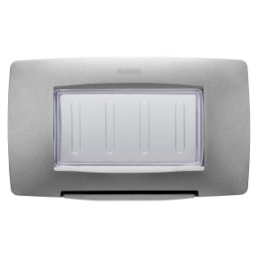 מסגרת מוגנת מים בתקן איטלקי - 4 מודול ip55‎ - טיטניום - chorusmart