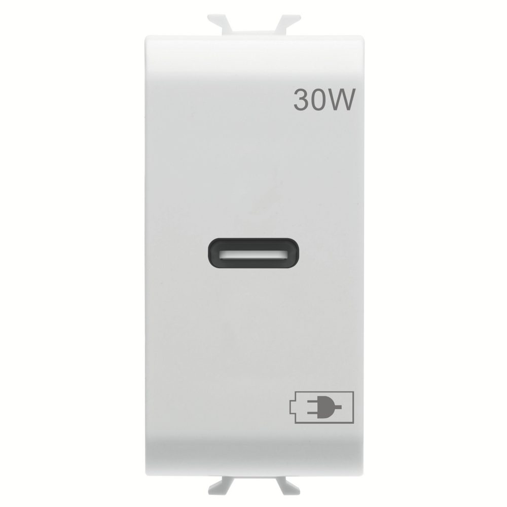 chargeur double usb c 30w 1m blanc