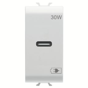 încărcător usb - tip c - 30w - alb satinat - 1 modul - chorusmart