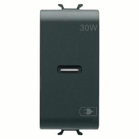 încărcător usb - tip c - 30w - negru satinat - 1 modul - chorusmart