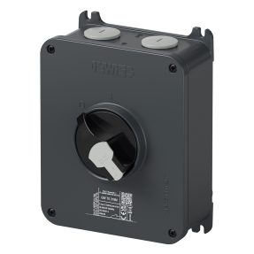 INTERRUTTORE SEZIONATORE ROTATIVO - HP - DA PARETE - COMANDO - CASSETTA IN ALLUMINIO - 80A 4P - MANOPOLA NERA LUCCHETTABILE - IP66/IP69