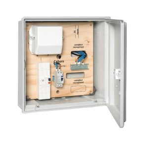 coffret de branchement tarif bleu tri+neutre - cuve s15 - db 4p 30/45/60a - 500 ma - 36 kva - inter. différentiel 4p 63a 30ma - ip43