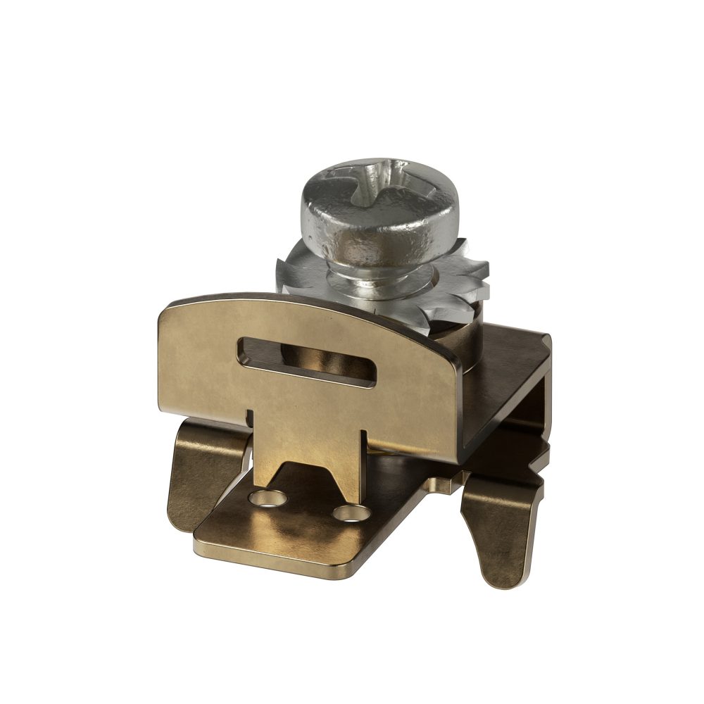 kit composed of 3 earthing clamps for brass cable glands m20 and m25 for armoured cables - screws and teethed washers included