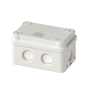 junction box - 1/4 turn screws - ip66/ip67 - internal dimensions 81x49x46 - threaded membrane entries - ral 9016 - uv - hf - fixing bracket incl.