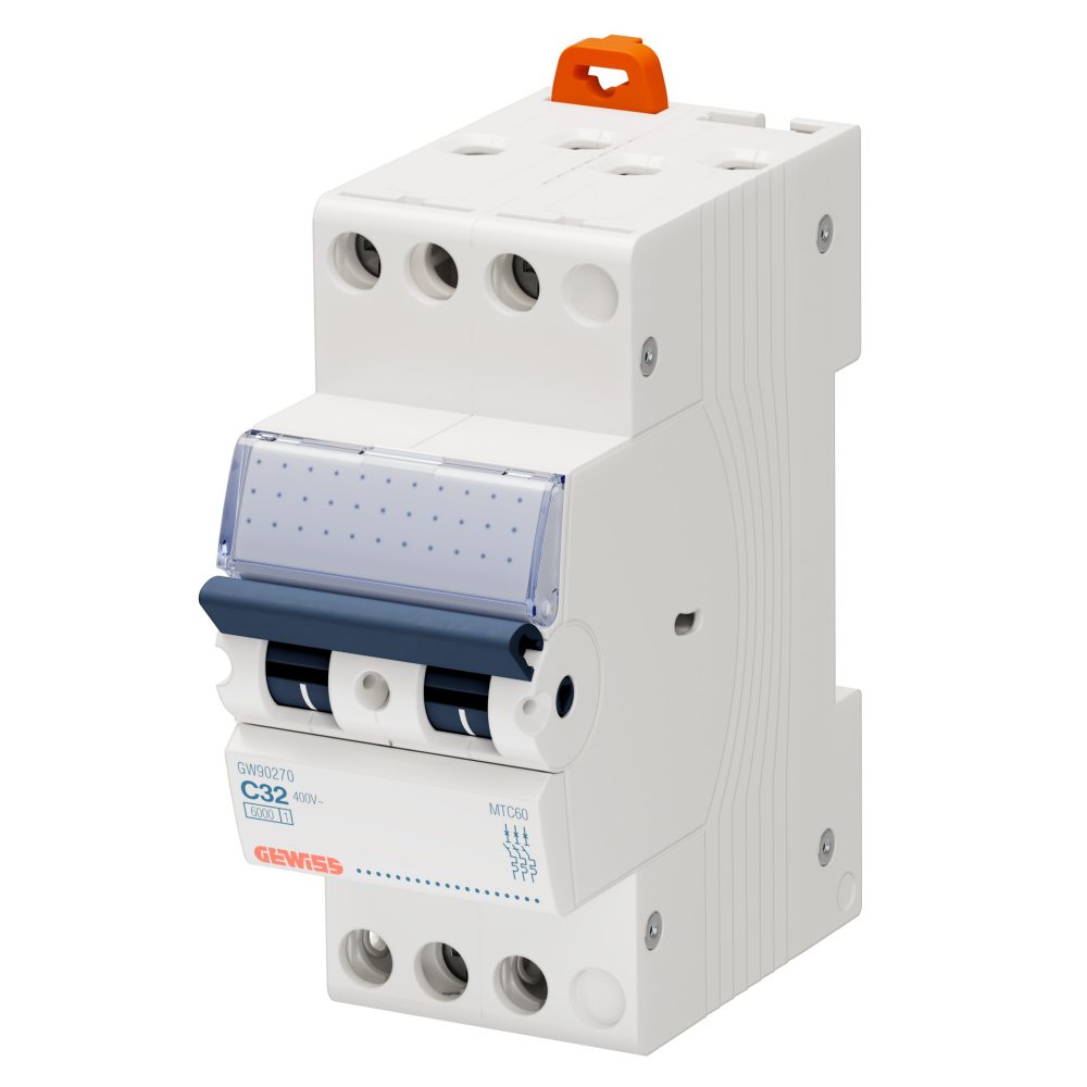  kompaktní miniaturní jistič – mtc 60 – 3p charakteristika c 32 a – 2 moduly
