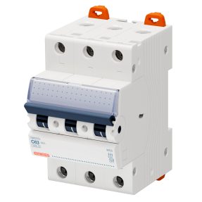disjoncteur magnétothermique - mt 60 - 3p courbe c 63a - 6000a-10ka/400v - 3 modules
