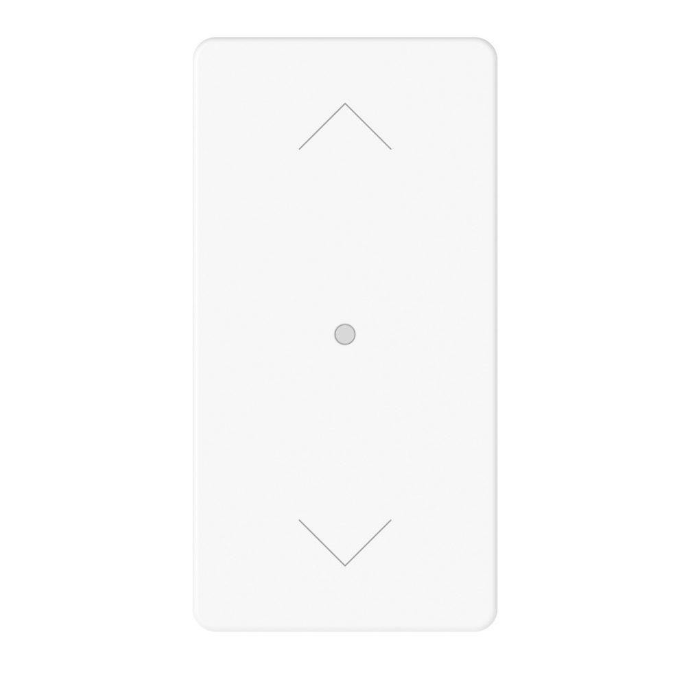 tasto doppio intercambiabile con simboli su/giu - illuminabile - 1 modulo - bianco lucido - system pura0