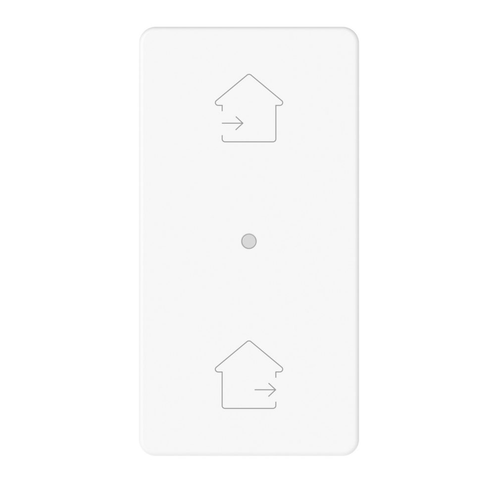 tasto doppio intercambiabile con simboli ingresso/uscita - illuminabile - 1 modulo - bianco lucido - system pura