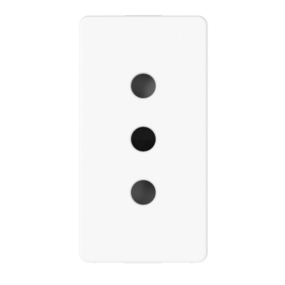 presa standard italiano 250v ac - 2p+t 10a - p11 - 1 modulo - bianco lucido - system pura