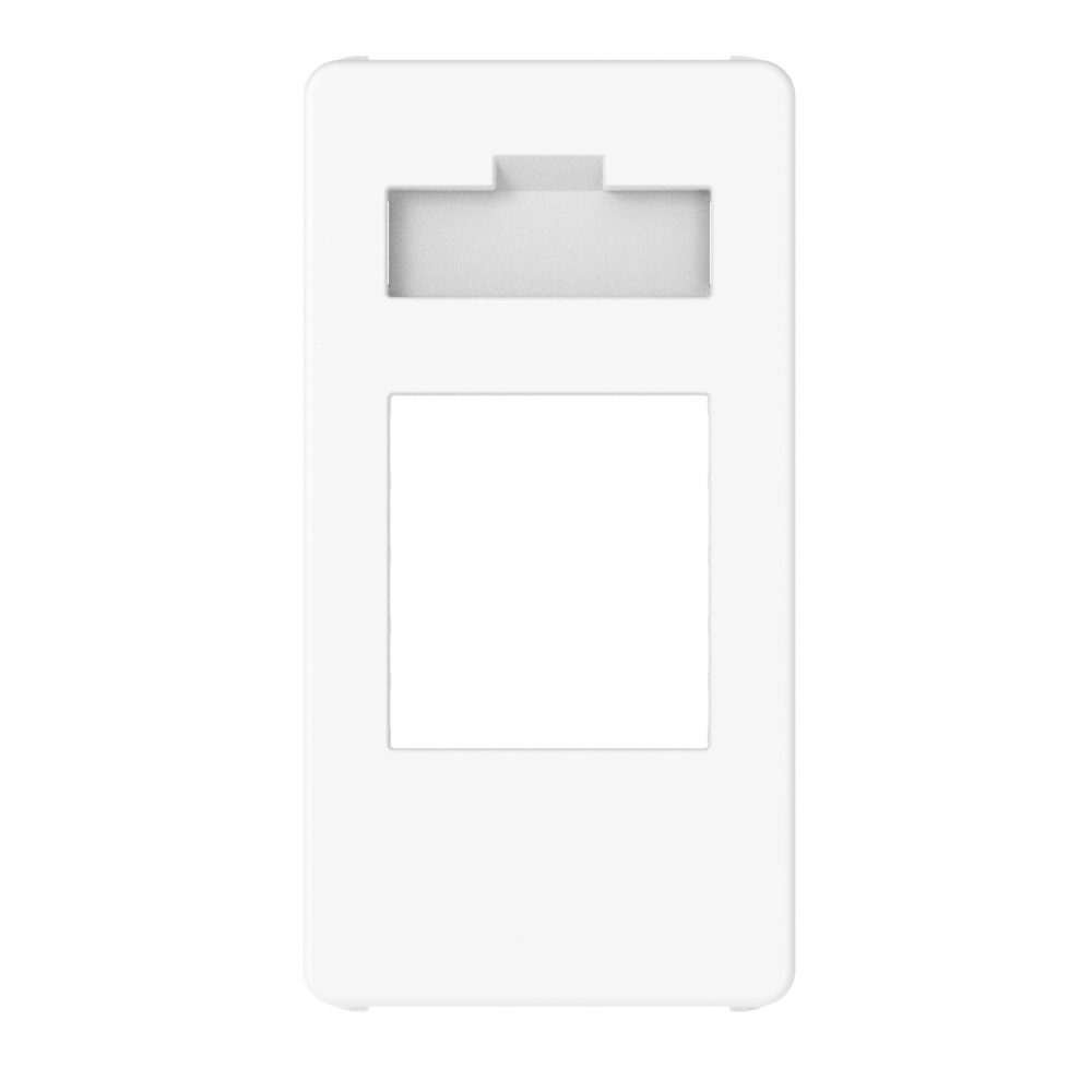 adattatore vuoto per connettori dati - tipo keystone - 1 modulo - bianco lucido - system pura