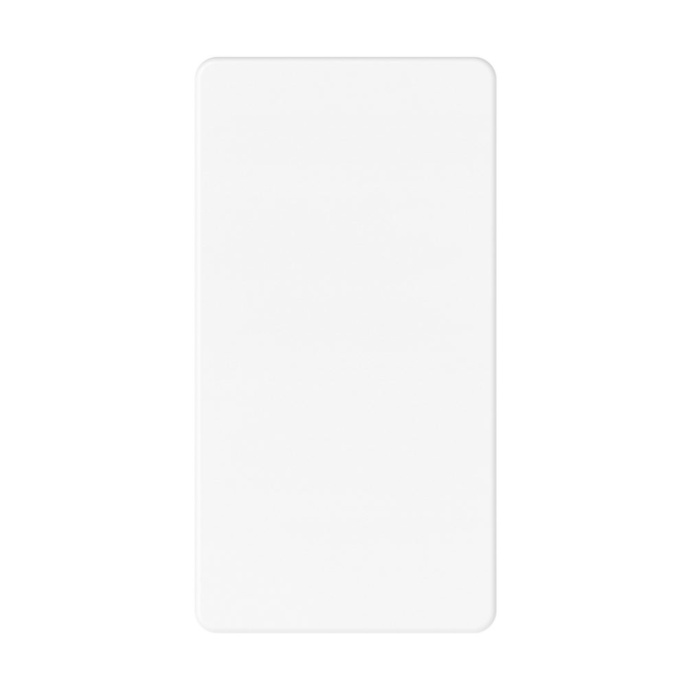 pulsante unipolare 250v ac - na 10a - tasto neutro - 1 modulo - bianco lucido - system pura