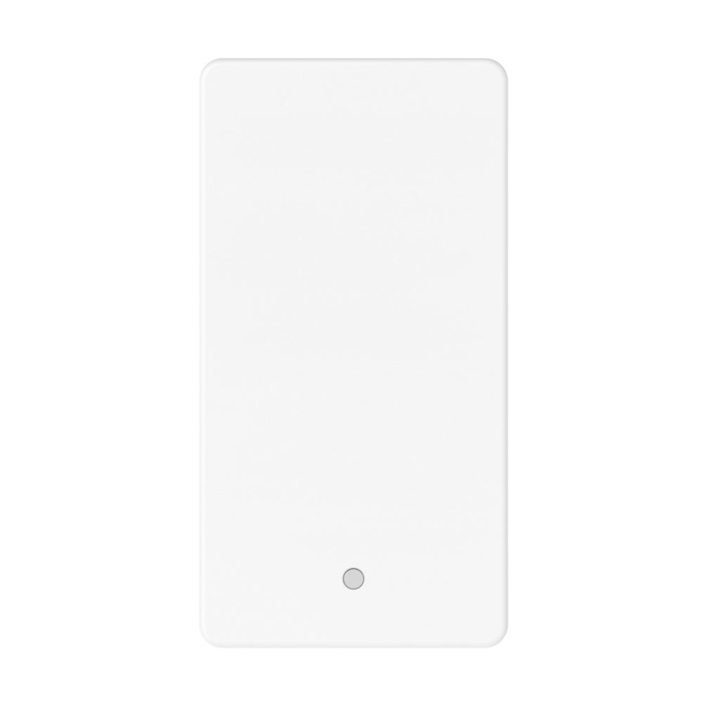 pulsante unipolare 250v ac - na 10a - con led bianco 230v ac - 1 modulo - bianco lucido - system pura